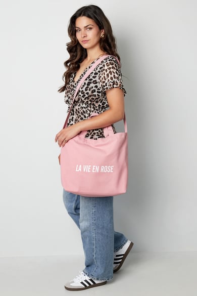Canvas shopper la vie en rose - pink h5 Picture3